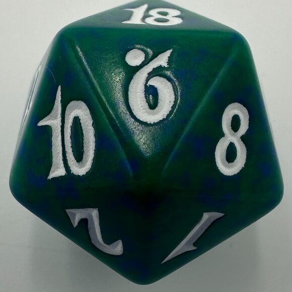 Magic The Gathering Future Sight Green D20 Spindown Die - Picture 5 of 5